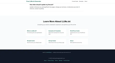 Free LLMs.txt Generator screenshot 1