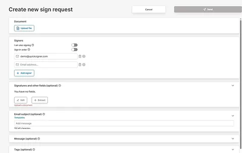 QuickSigner screenshot 1