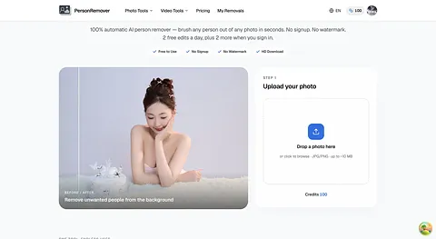 Remove Person from Photo Online screenshot 1