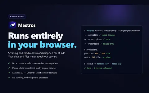 Mastros - Telegram Scraper screenshot 2