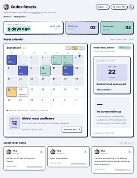 Codex Reset Calendar screenshot 1