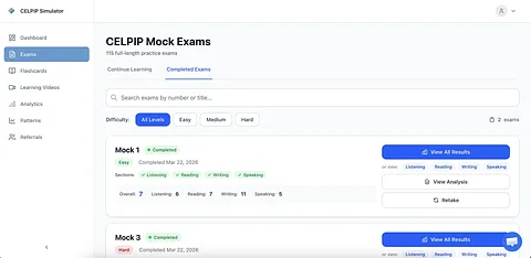 CELPIP Simulator screenshot 1