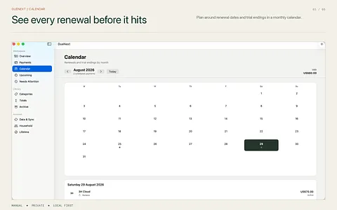 DueNext - Subscription Tracker screenshot 2