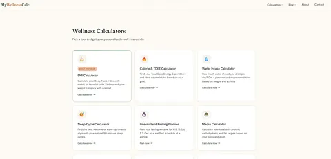 MyWellnessCalc screenshot 1
