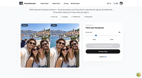 Remove Person from Photo Online screenshot 2