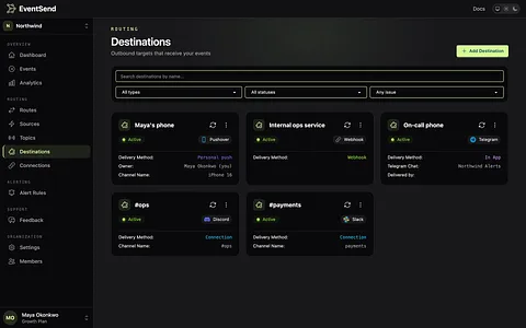 EventSend screenshot 2