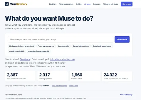 Muse Directory screenshot 1