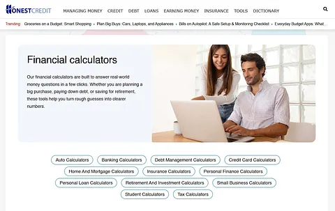 HonestCredit Financial Calculators screenshot 3