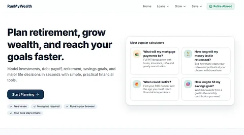 RunMyWealth screenshot 1