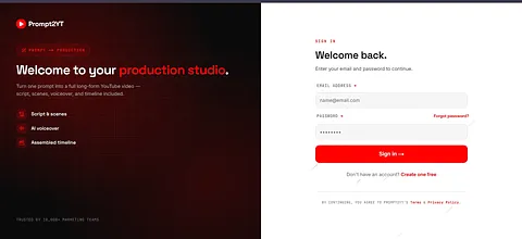 Prompt2YT screenshot 1