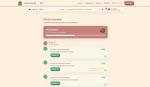 Learn Farsi screenshot 2