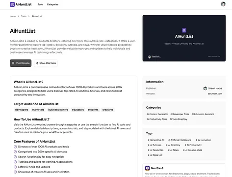 AIHuntlist screenshot 2