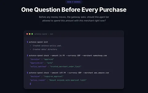 ActOnce Spend Gateway screenshot 1