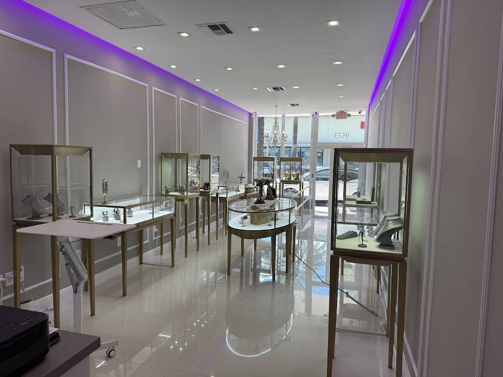 Inside the CJ William showroom in Surfside, Miami