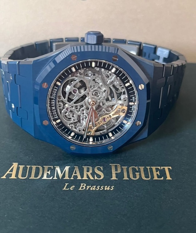Audemars Piguet Royal Oak skeleton in blue ceramic
