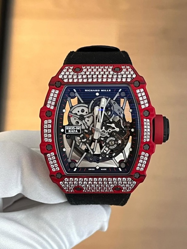 Richard Mille RM 35-02 with diamond-set red quartz case