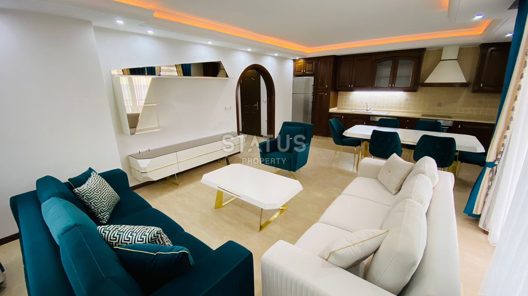 Крупнометражная 2+1 с видом на море, 135 м2 в Махмутларе. фото 10