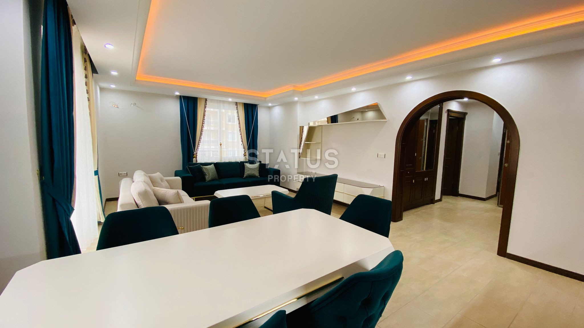 Крупнометражная 2+1 с видом на море, 135 м2 в Махмутларе. фото 11