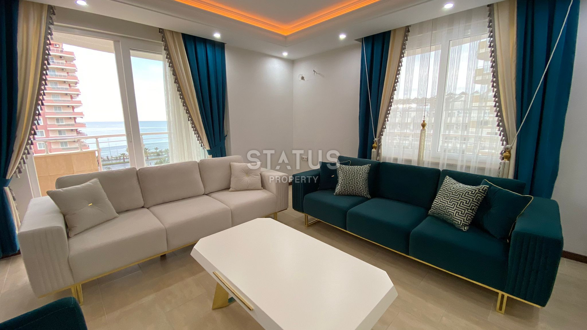 Крупнометражная 2+1 с видом на море, 135 м2 в Махмутларе. фото 12