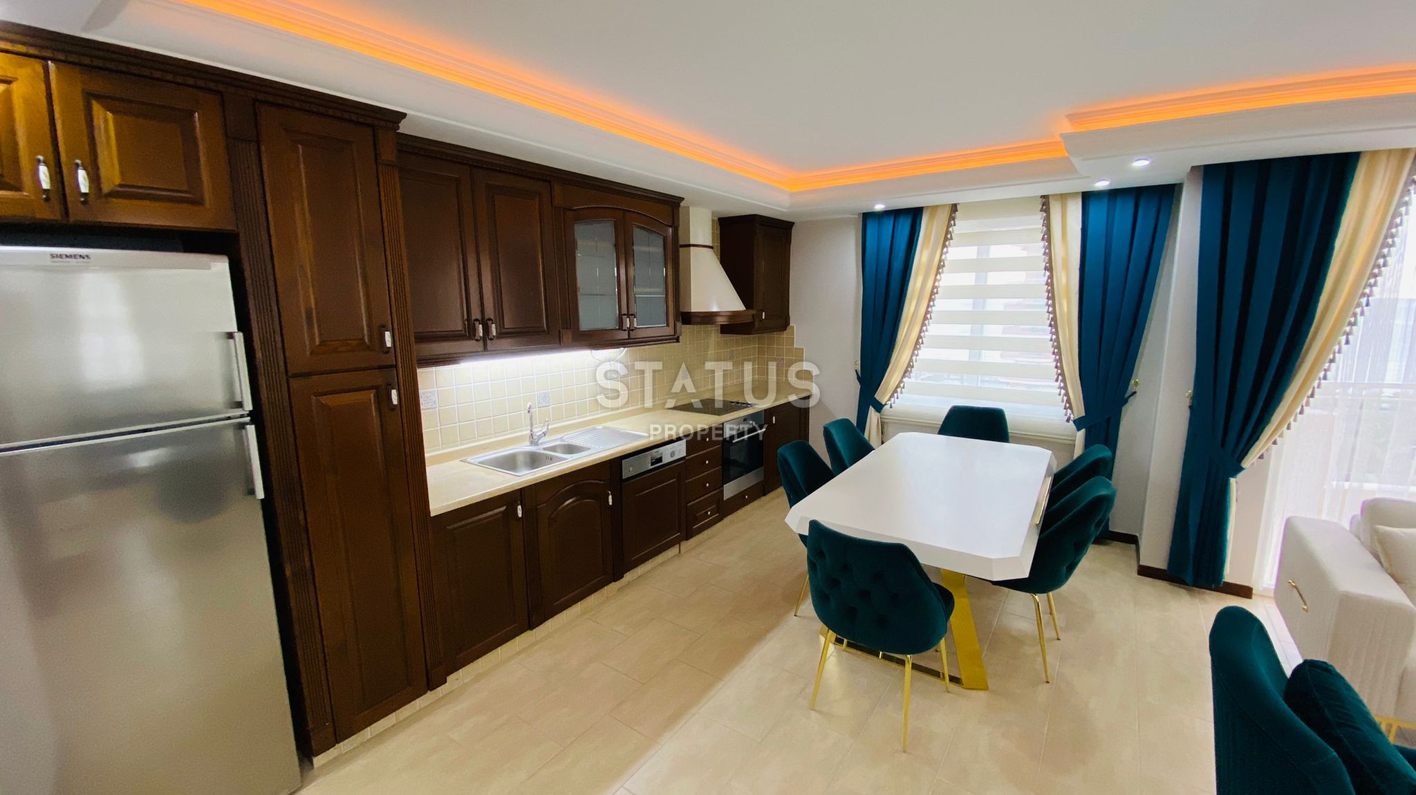 Крупнометражная 2+1 с видом на море, 135 м2 в Махмутларе. фото 18