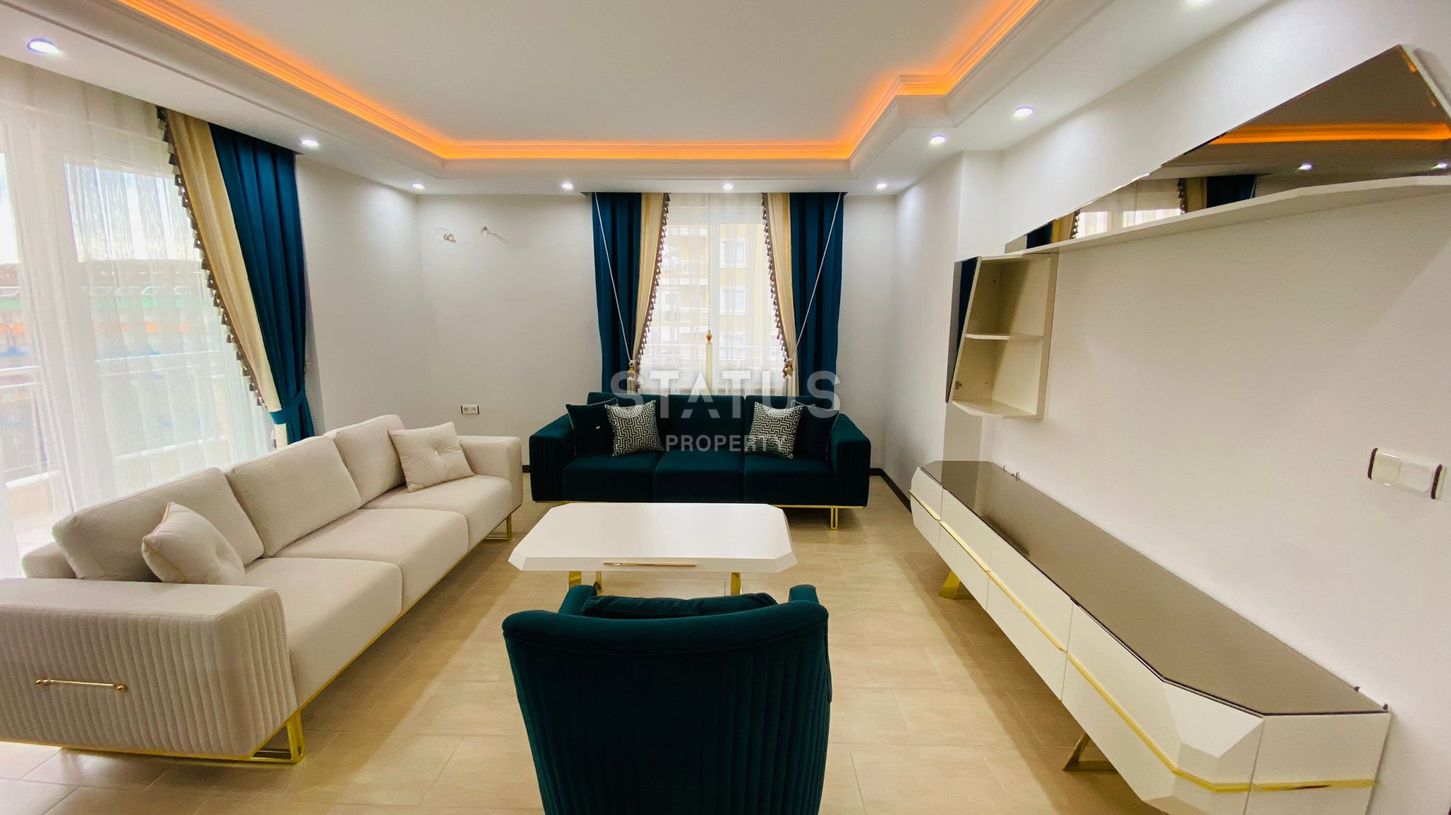 Крупнометражная 2+1 с видом на море, 135 м2 в Махмутларе. фото 22