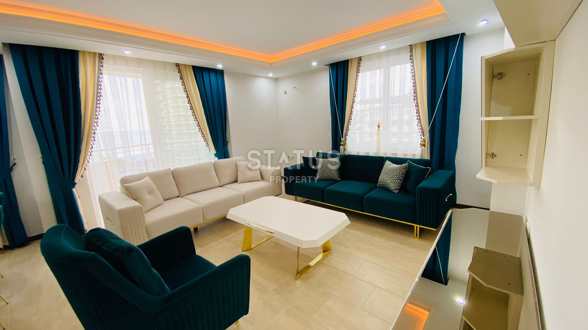 Крупнометражная 2+1 с видом на море, 135 м2 в Махмутларе. фото 24