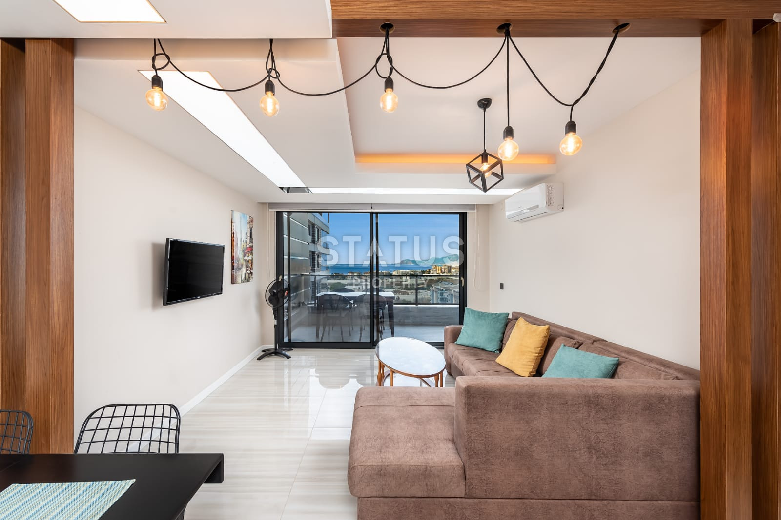 Apartments in a luxury complex in Kargicak with a sea view, a full package of furniture and appliances, 55m фото 10