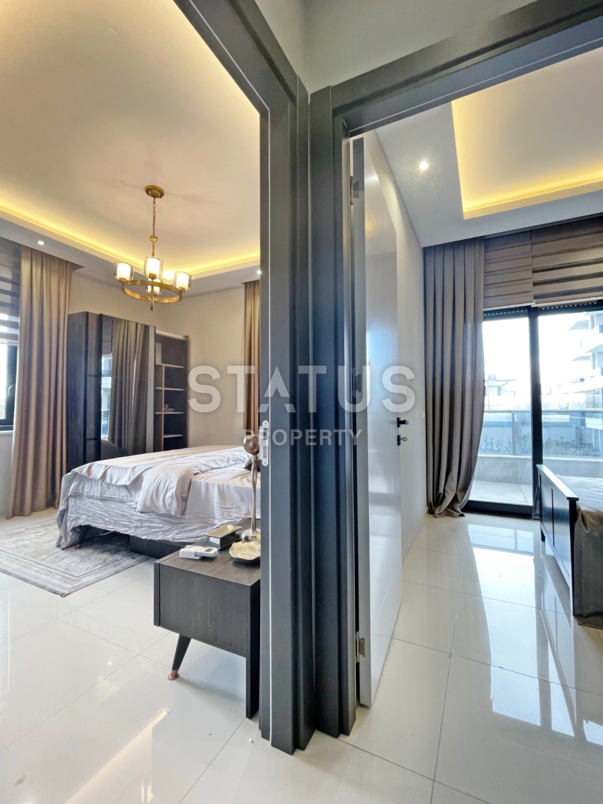 Garden duplex 2+1 in Kargicak, 350 meters from the sea, 106 sq.m. фото 3