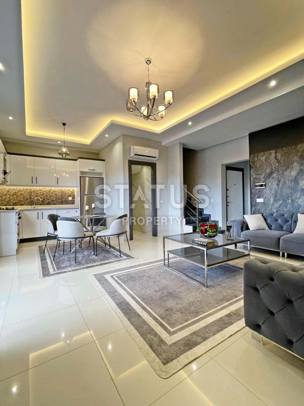 Garden duplex 2+1 in Kargicak, 350 meters from the sea, 106 sq.m. фото 12