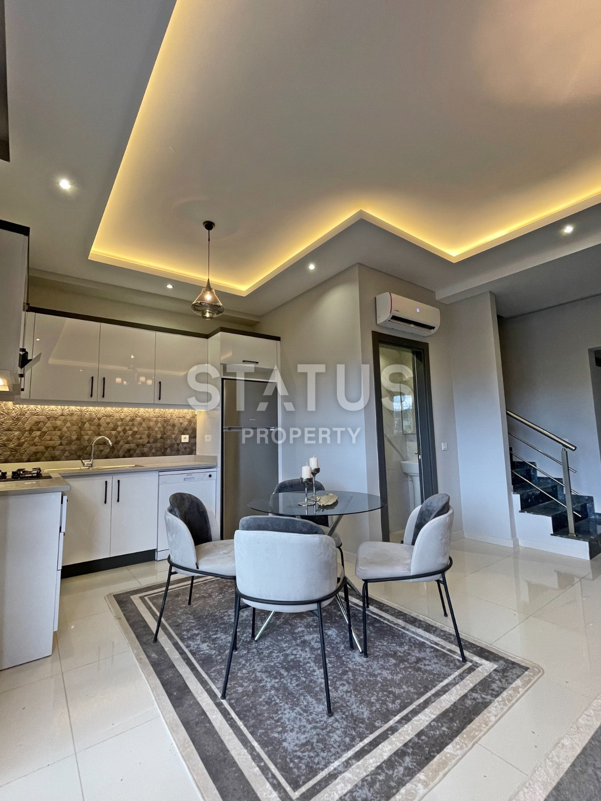 Garden duplex 2+1 in Kargicak, 350 meters from the sea, 106 sq.m. фото 21