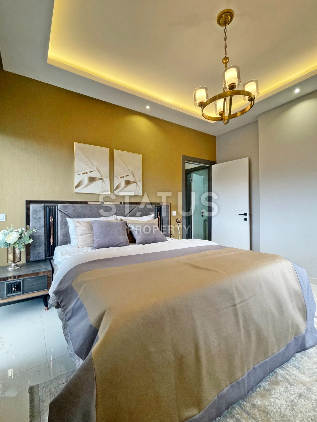 Garden duplex 2+1 in Kargicak, 350 meters from the sea, 106 sq.m. фото 22