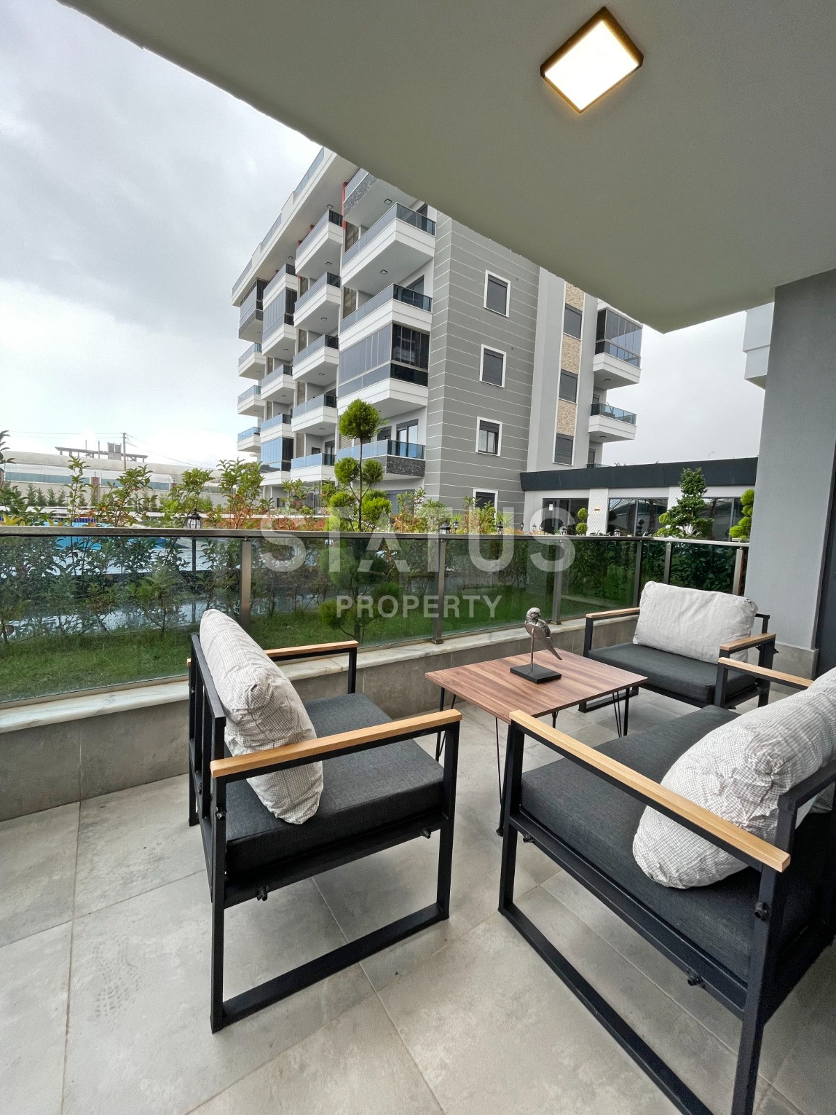 Garden duplex 2+1 in Kargicak, 350 meters from the sea, 106 sq.m. фото 27