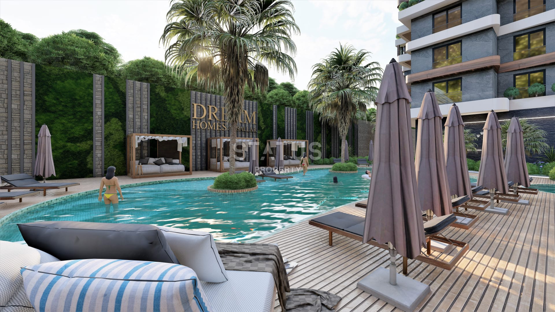 New project with different layouts in Avsallar, 59-117 sq.m. фото 11