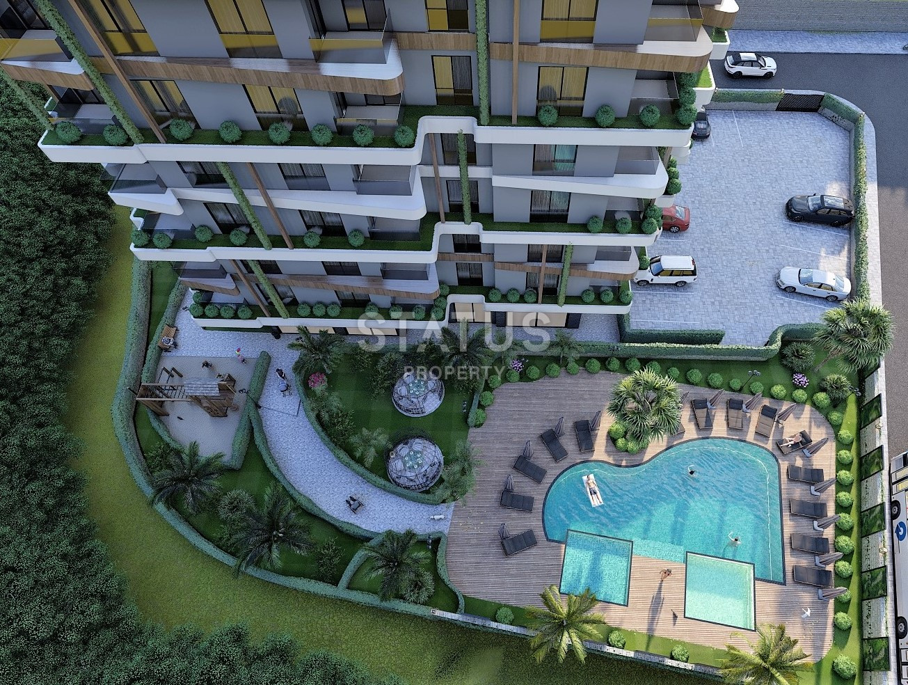 New project with different layouts in Avsallar, 59-117 sq.m. фото 23