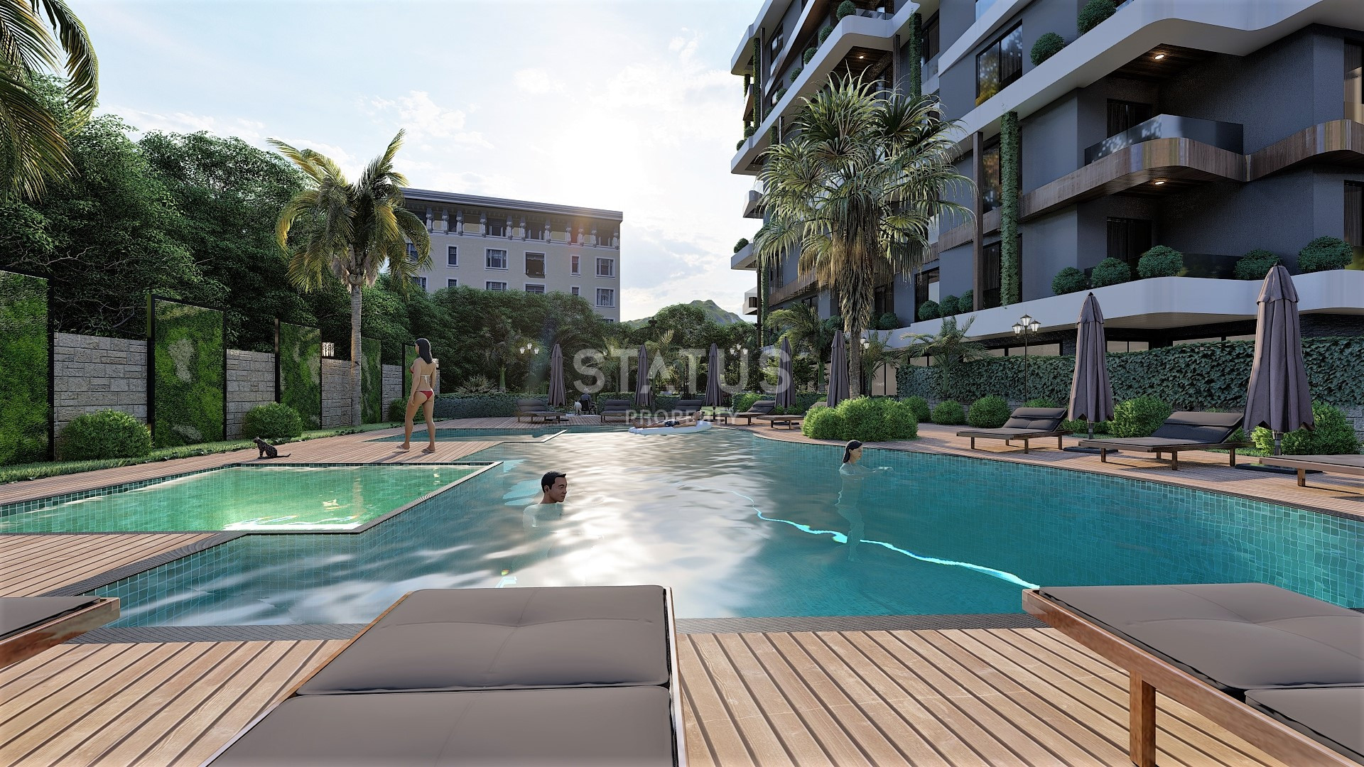 New project with different layouts in Avsallar, 59-117 sq.m. фото 24