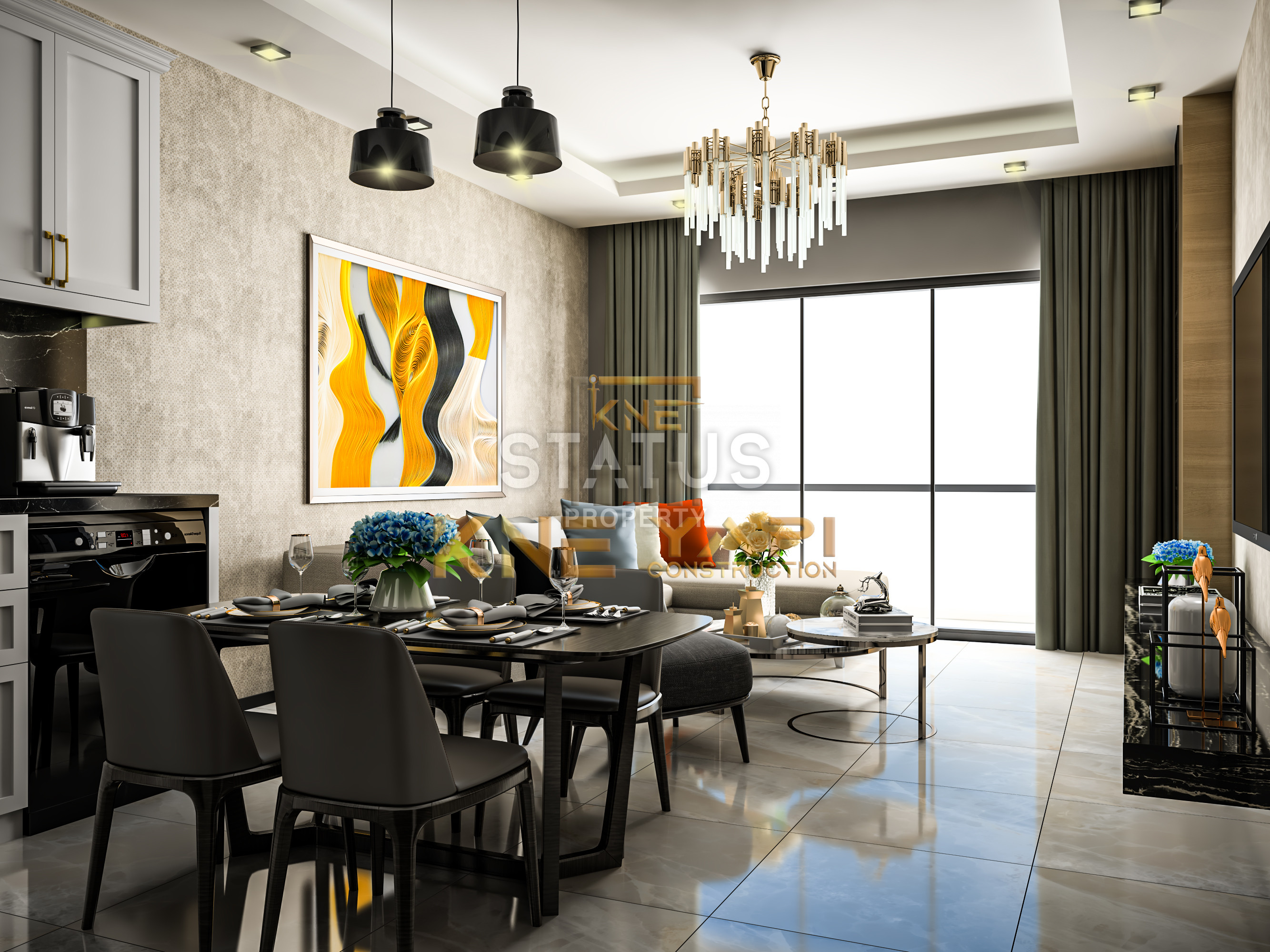 New complex in the Mamhutlar area with various layouts, 55 -79 m2 фото 9