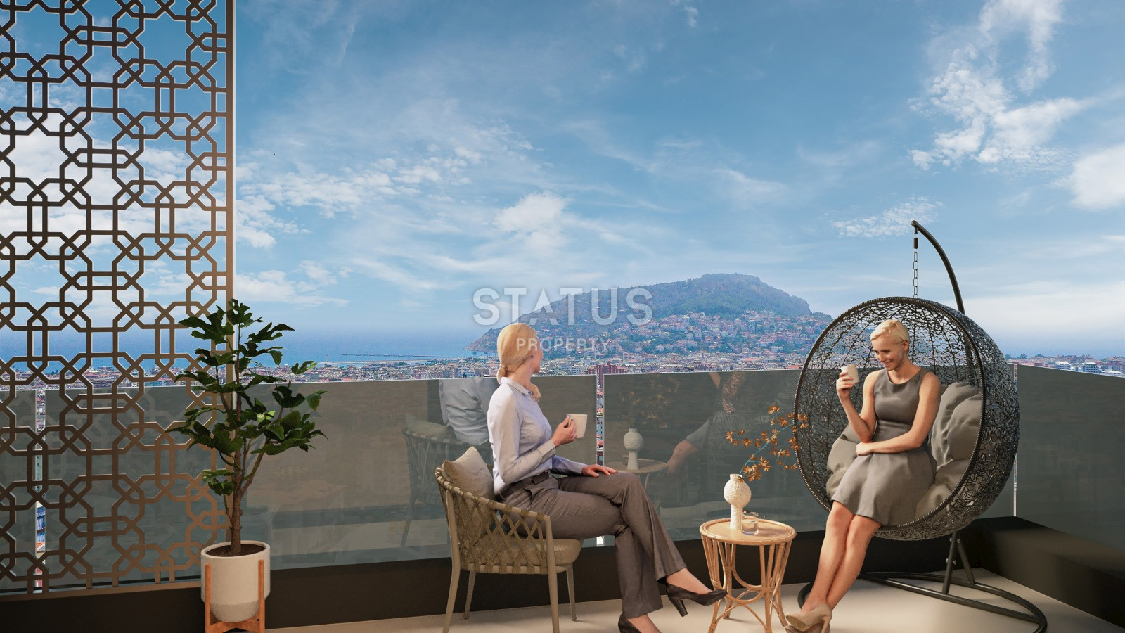 Комплекс ультра-люкс класса с панорамным видом на море и крепость в центре Алании. Дуплексы 175 кв.м. фото 6