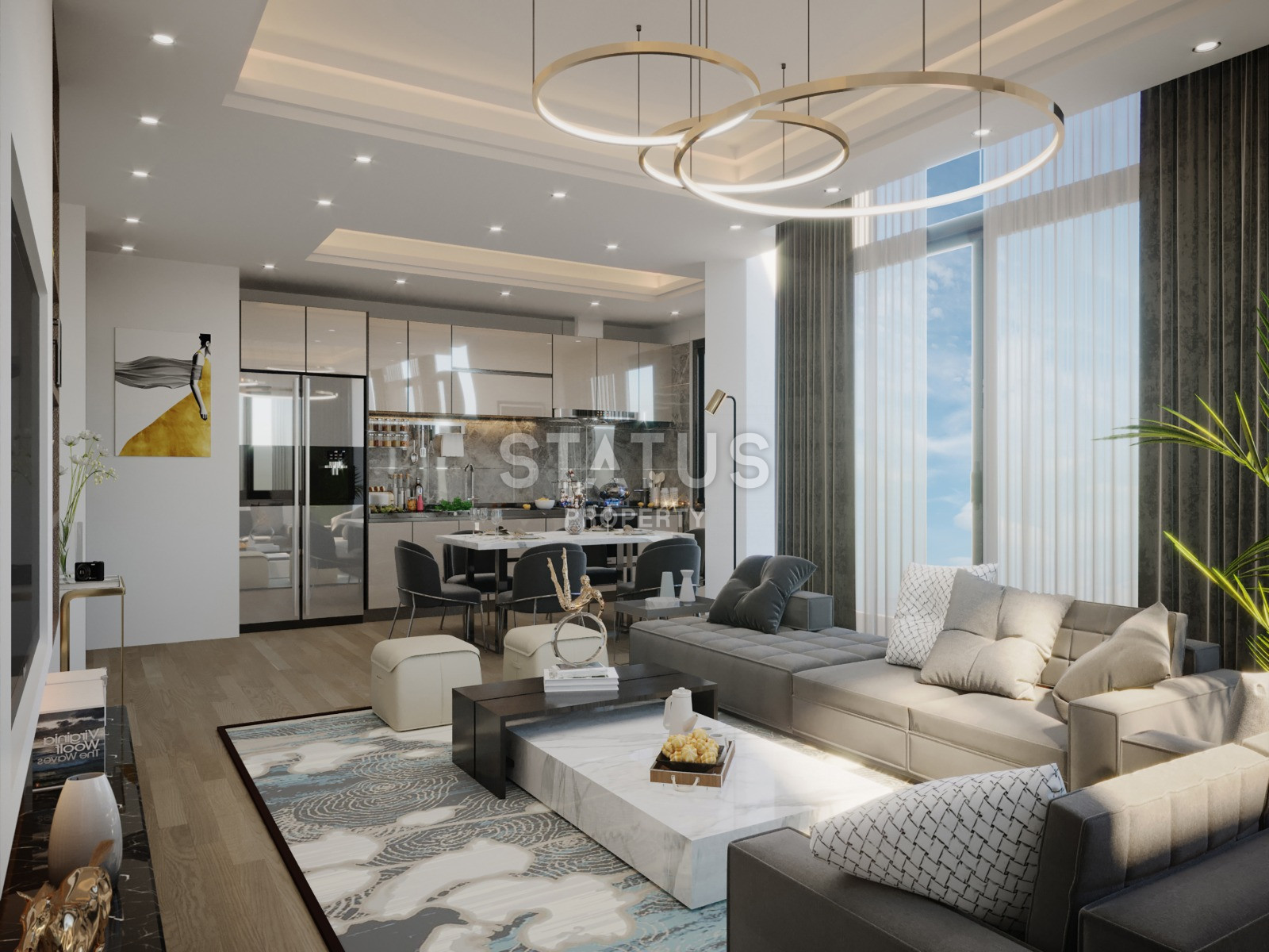 Комплекс ультра-люкс класса с панорамным видом на море и крепость в центре Алании. Дуплексы 175 кв.м. фото 16