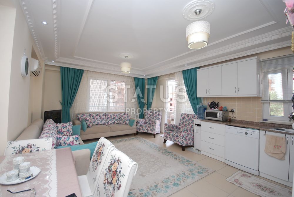 Квартира с мебелью и бытовой техникой в комплексе с бассейном в Махмутларе 100 кв.м. фото 10