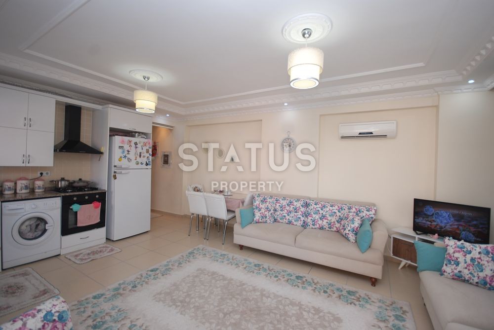 Квартира с мебелью и бытовой техникой в комплексе с бассейном в Махмутларе 100 кв.м. фото 14