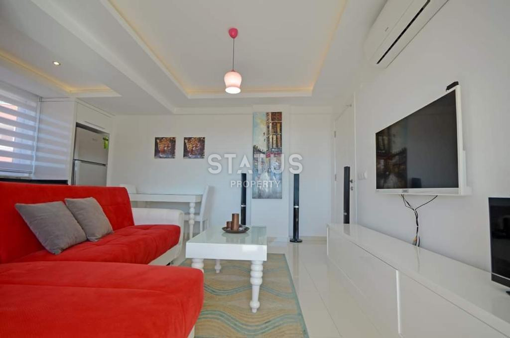 Cozy furnished 1+1 apartment with a view of the sea and the fortress in the center of Alanya, 55 m2. фото 13