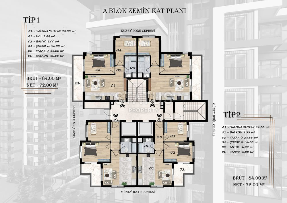 Проект с видом на море в окружении соснового леса, апартаменты 2+1 и 3+1. фото 14