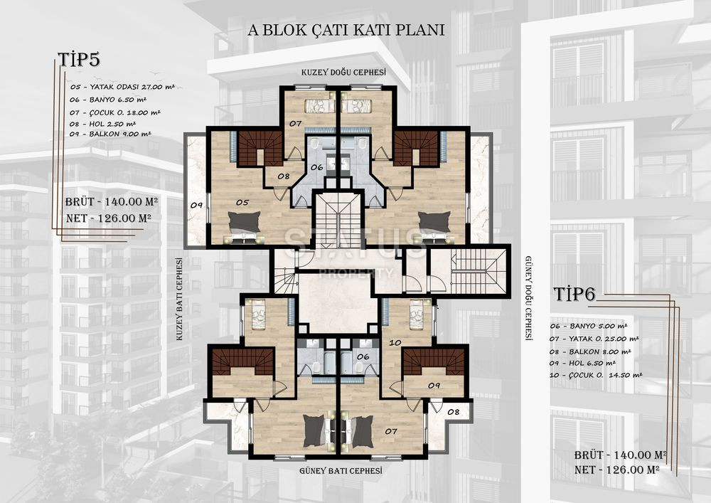 Проект с видом на море в окружении соснового леса, апартаменты 2+1 и 3+1. фото 25