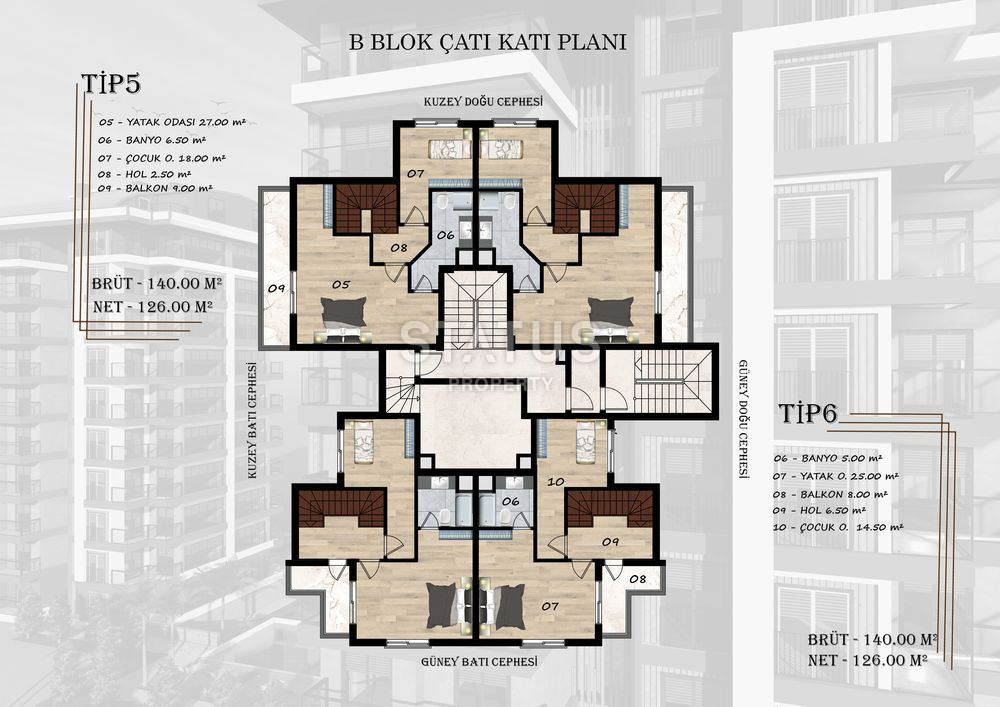 Проект с видом на море в окружении соснового леса, апартаменты 2+1 и 3+1. фото 26