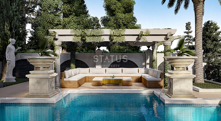 Detached luxury villa 5+1 layout at the excavation stage 4 km from the sea in Kargicak, 520 sq.m. фото 3