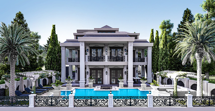 Detached luxury villa 5+1 layout at the excavation stage 4 km from the sea in Kargicak, 520 sq.m. фото 4