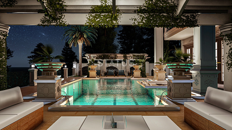 Detached luxury villa 5+1 layout at the excavation stage 4 km from the sea in Kargicak, 520 sq.m. фото 8