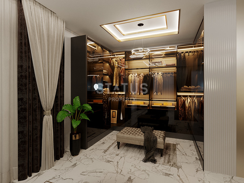 Detached luxury villa 5+1 layout at the excavation stage 4 km from the sea in Kargicak, 520 sq.m. фото 12