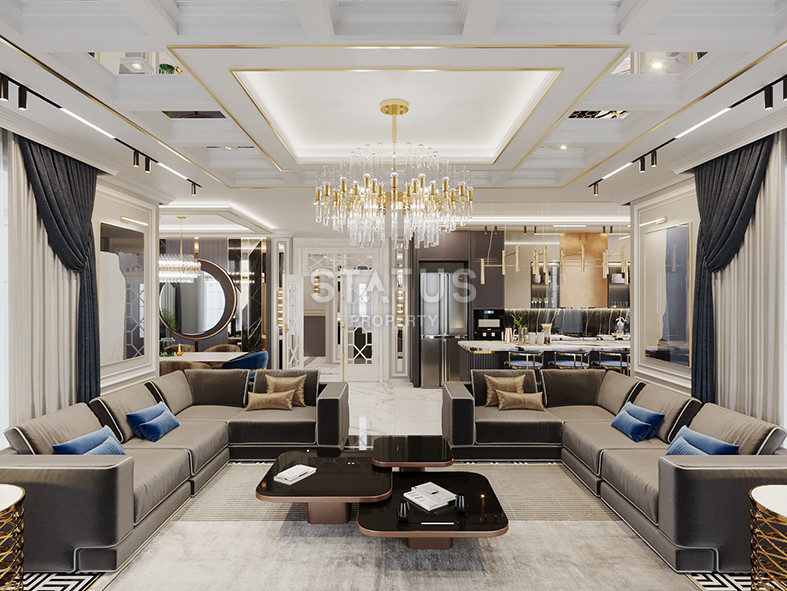 Detached luxury villa 5+1 layout at the excavation stage 4 km from the sea in Kargicak, 520 sq.m. фото 14