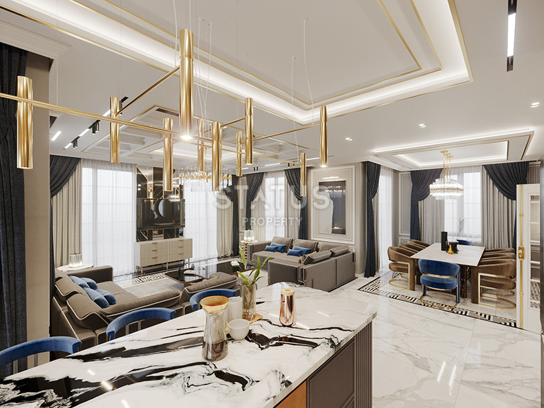 Detached luxury villa 5+1 layout at the excavation stage 4 km from the sea in Kargicak, 520 sq.m. фото 15